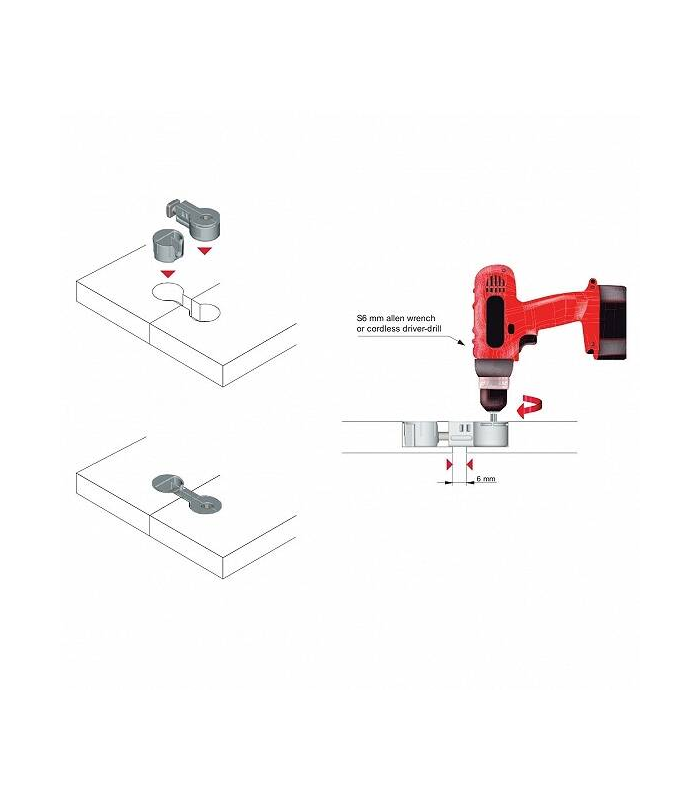 Złącze do blatu Quick 35/M8x100mm