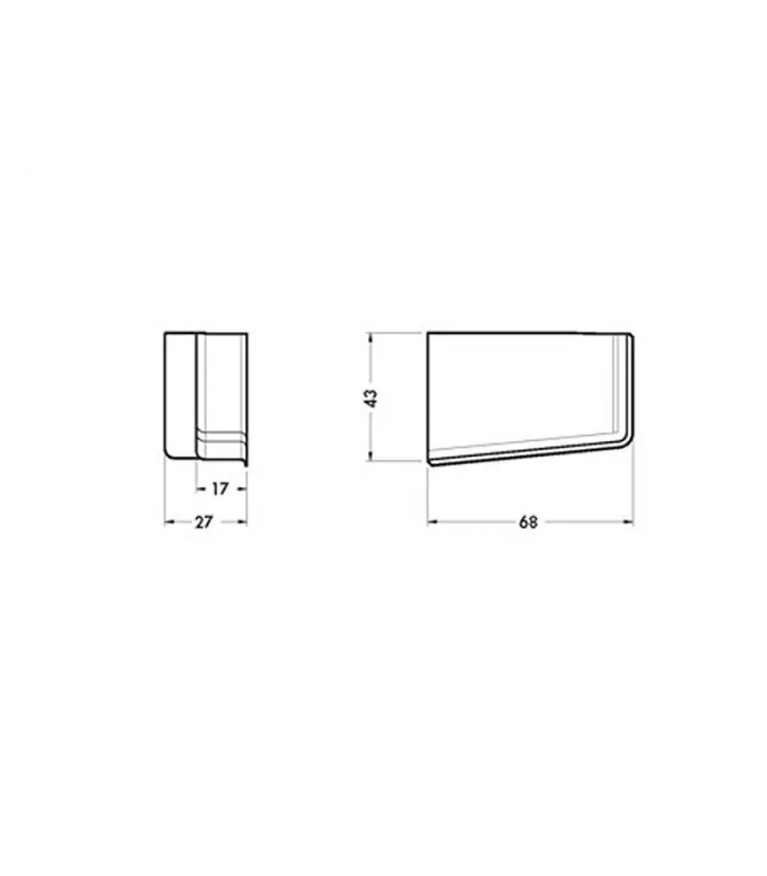 Zaślepka CAMAR 806 stal niklowana LEWA