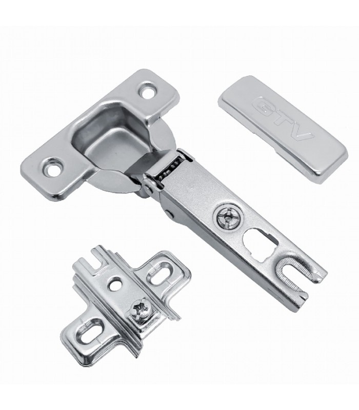 Zawias samootwierający do drzwi nakładanych 45mm H-0 bez euro (sprężyna odwrotna)