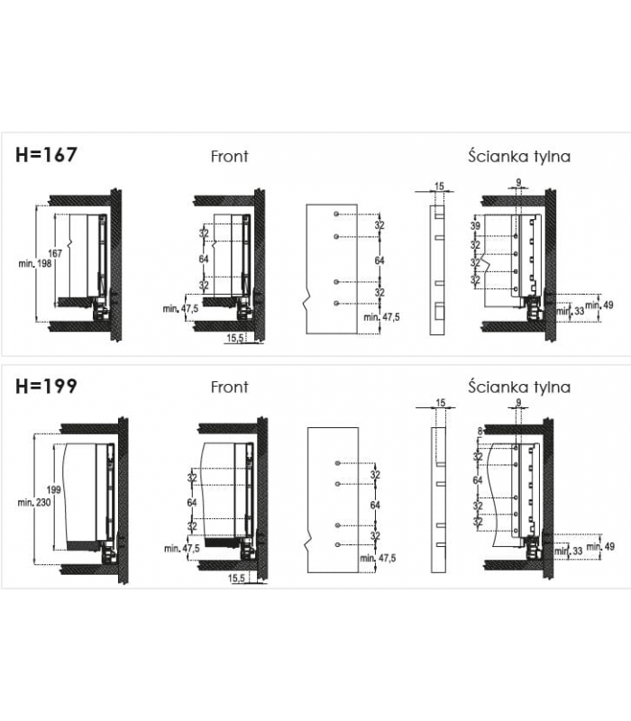 SZUFLADA ULTRA BOX 300mm H86 biała