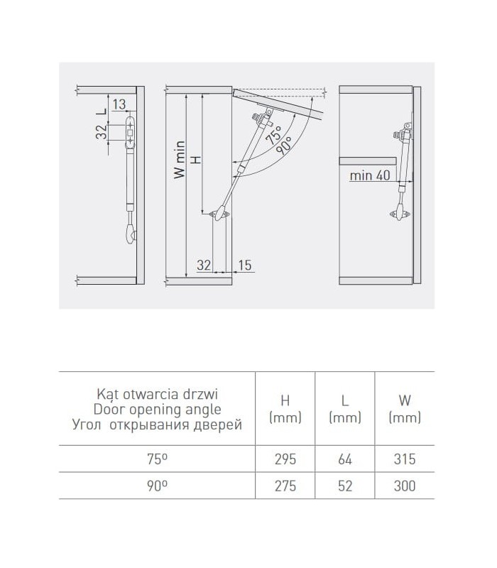 Podnośnik 120N ze spowalniaczem
