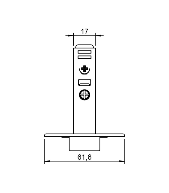 Zawias nakładany 110° Metalla+ 311 cichy domyk 45/9.5