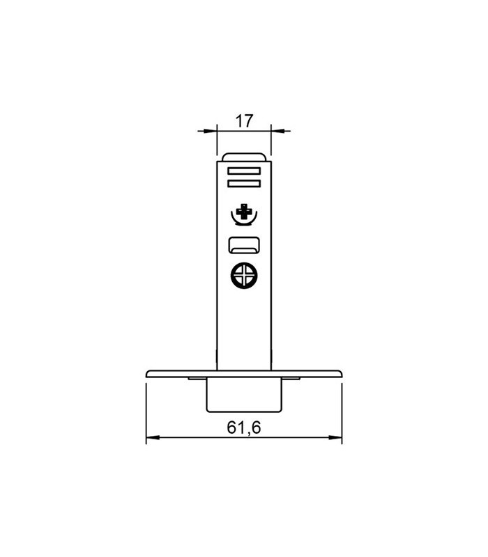Zawias wpuszczany 110° Metalla+ 311 45/9.5