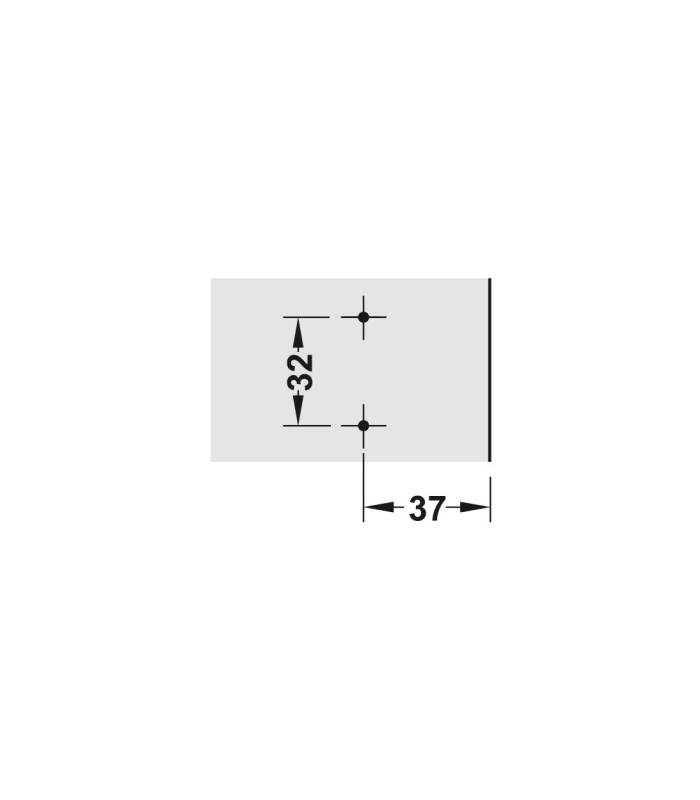 Prowadnik regulacja mimośród 0mm wkręt Zawiasu Metalla+ CP