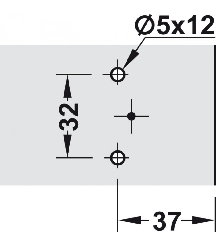 Prowadnik krzyżakowy, Häfele Metalla 300 SM Kombi, regulacja na wysokość ±2 mm za pomocą mimośrodu