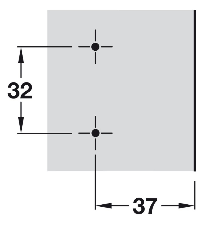 Prowadnik krzyżakowy, Häfele Metalla 300 SM Kombi, regulacja na wysokość ±2 mm za pomocą mimośrodu