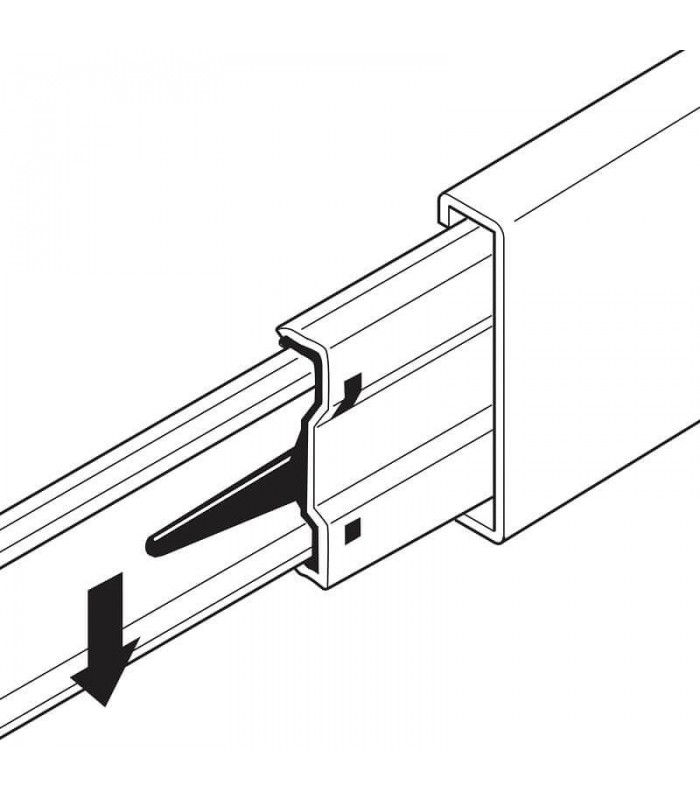 Prowadnica kulkowa PW500 30kg/45mm bok/ham/OC