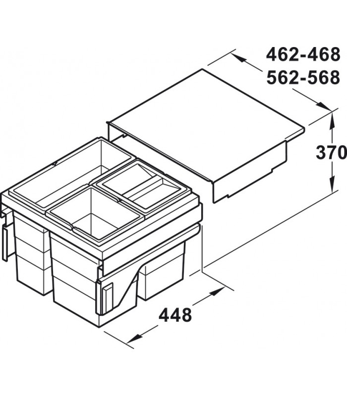 Kosz Hailo Cargo 1x28/2x13l