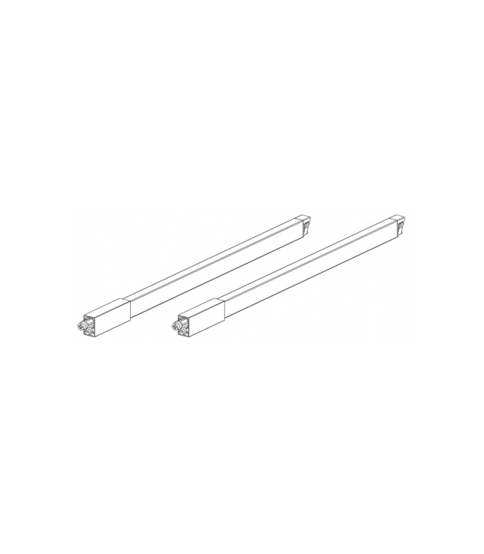 Reling prostokątny, biały, dł. znamionowa: 400 mm