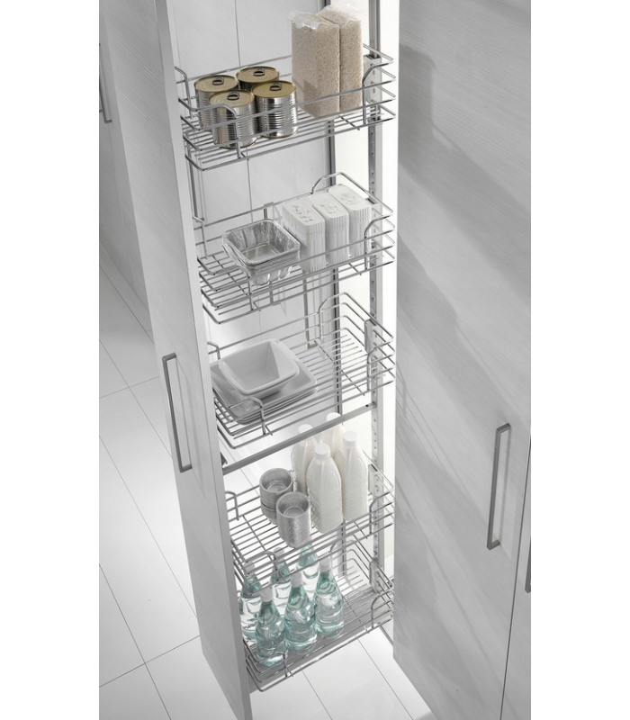 Cargo MAXI 6-półkowe do szafki 600mm chrom (wys. 1910mm-2110mm)