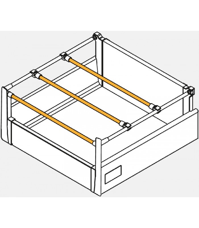 Reling poprzeczny 1100mm biały MODERN BOX