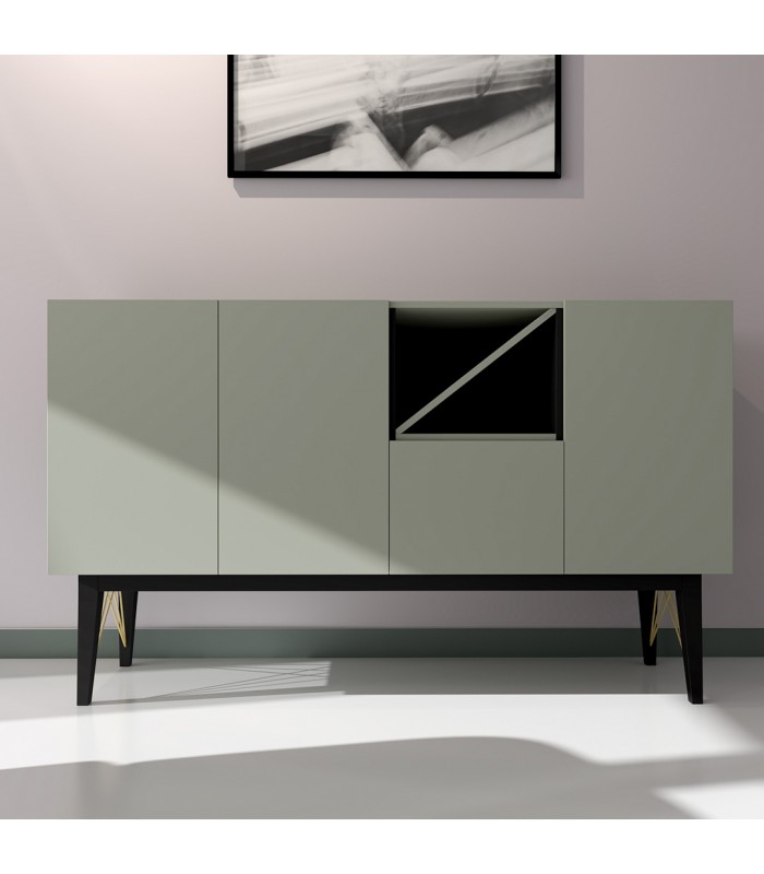 M5357 AQUAAKRYL OLIWKA PASTELOWA ZE ZŁOTYM OBRZEŻEM