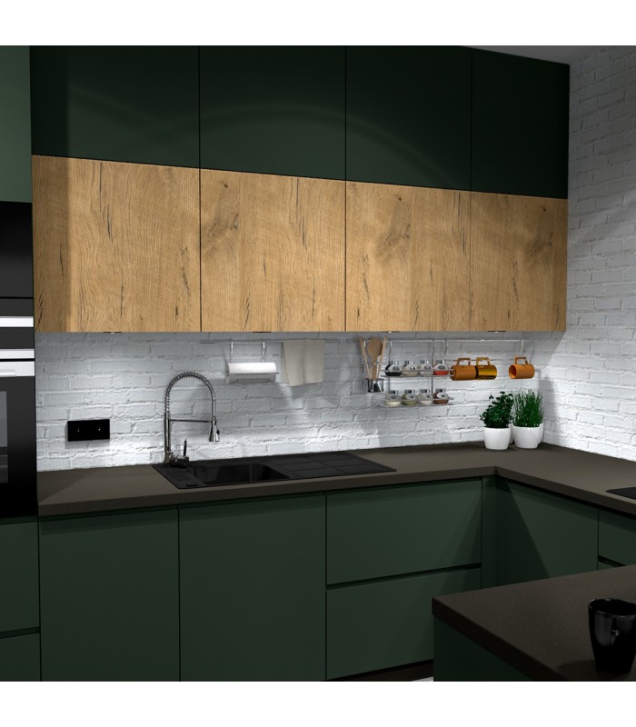 M2460 AQUAAKRYL CIEMNA OLIWKA ZE ZŁOTYM OBRZEŻEM