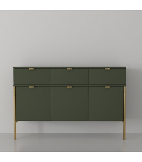 m2460-aquaakryl-ciemna-oliwka-ze-zlotym-obrzezem