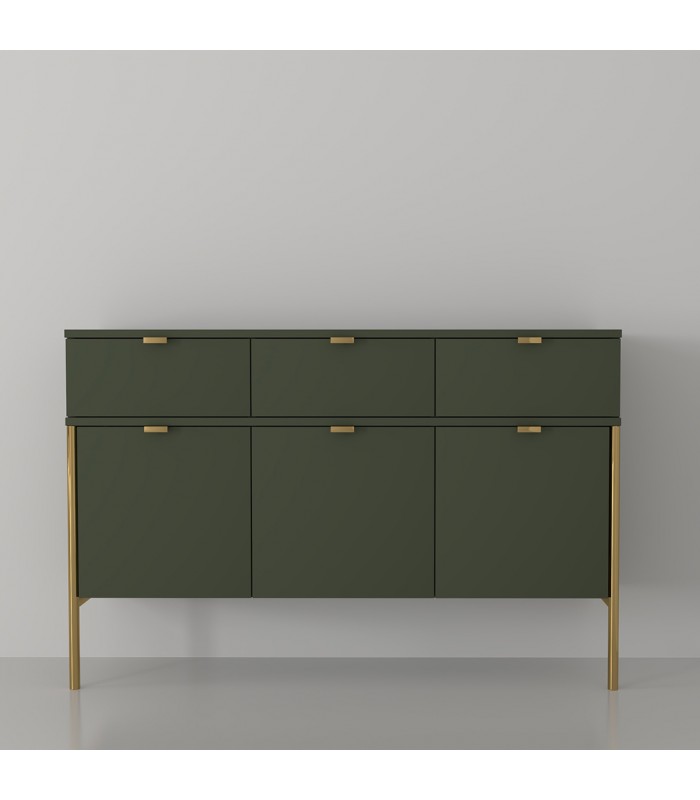 M2460 AQUAAKRYL CIEMNA OLIWKA ZE ZŁOTYM OBRZEŻEM