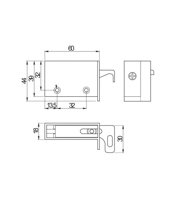 Zawieszka prawa/lewa biała (2 szt.)