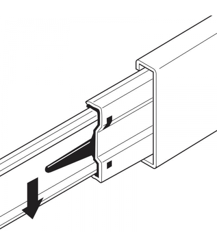 Prowadnica kulkowa pełen wysuw 450 30kg/bez hamulca