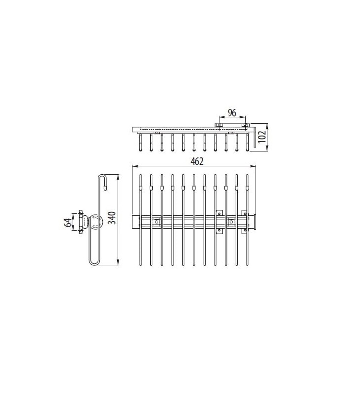Wieszak wysuwny na spodnie podwieszany, chromowany
