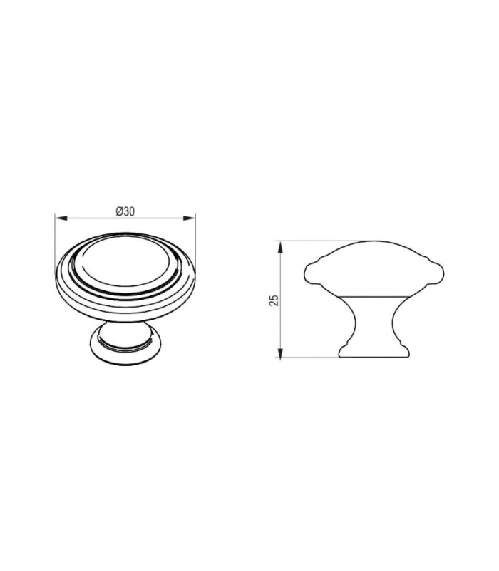 Gałka meblowa ARTESI złoto szczotkowane