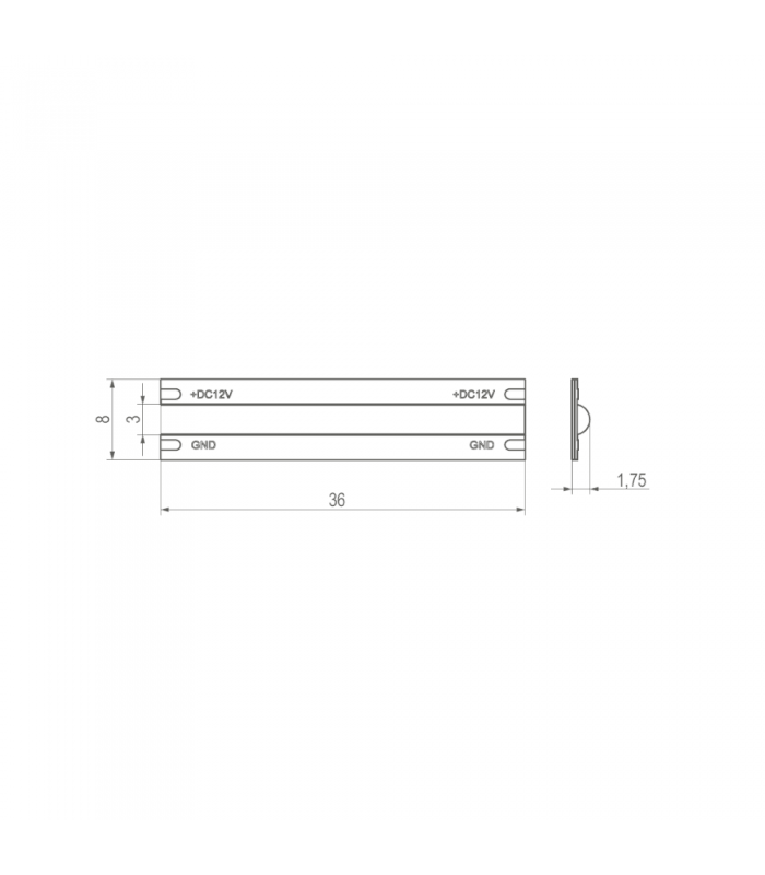 SHINE Taśma COB, 40W, IP20, 8mm, Rolka 5m, 12V, biała zimna