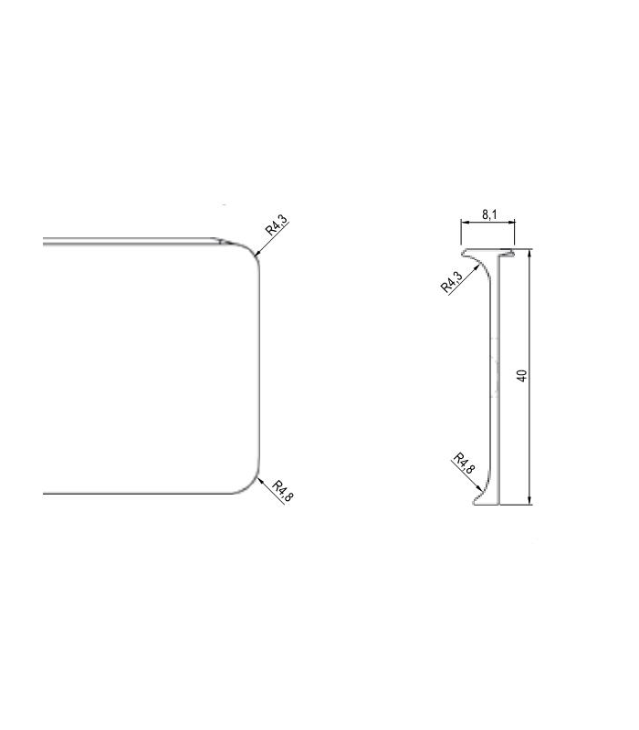 Listwa kątowa EGGER 38 ALUMINIUM