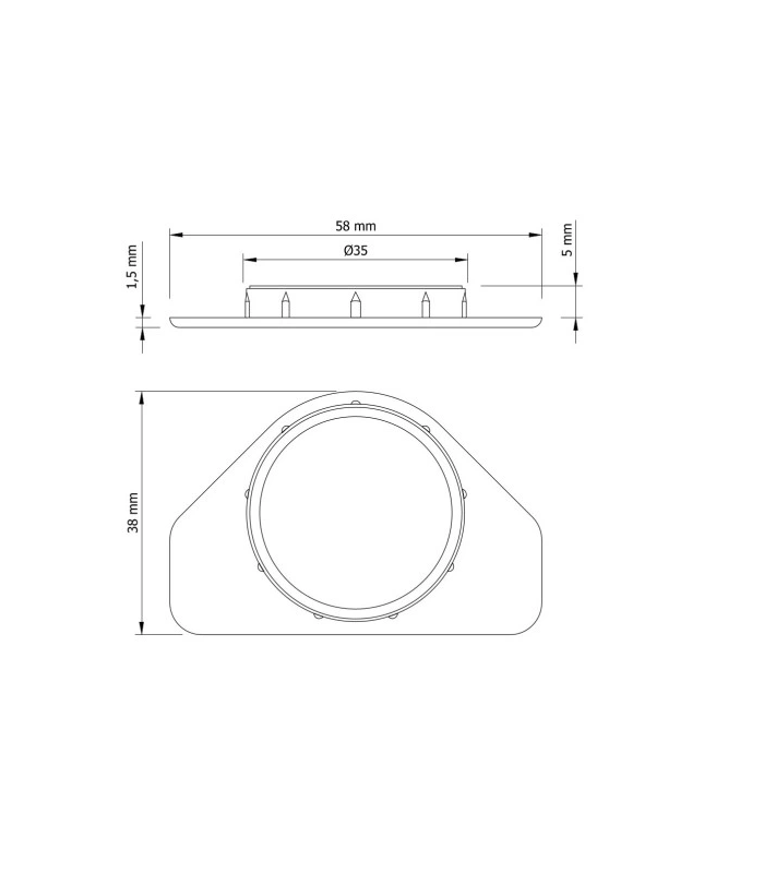 Zaślepka wewnętrzna do otworu fi35 z USZAMI, kolor biały-02