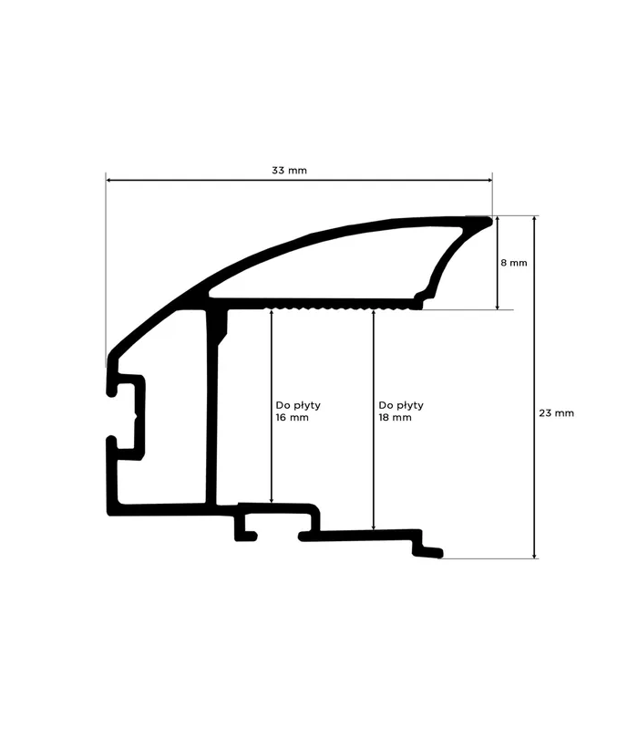 Rączka SuperDuo 2,7m czarny szczotkowany
