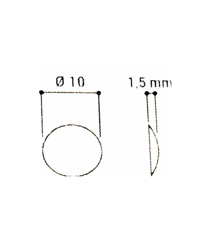 Odbojnik silikonowy 10x1,5mm ,50 kropek tworzywo sztuczne bezbarwny