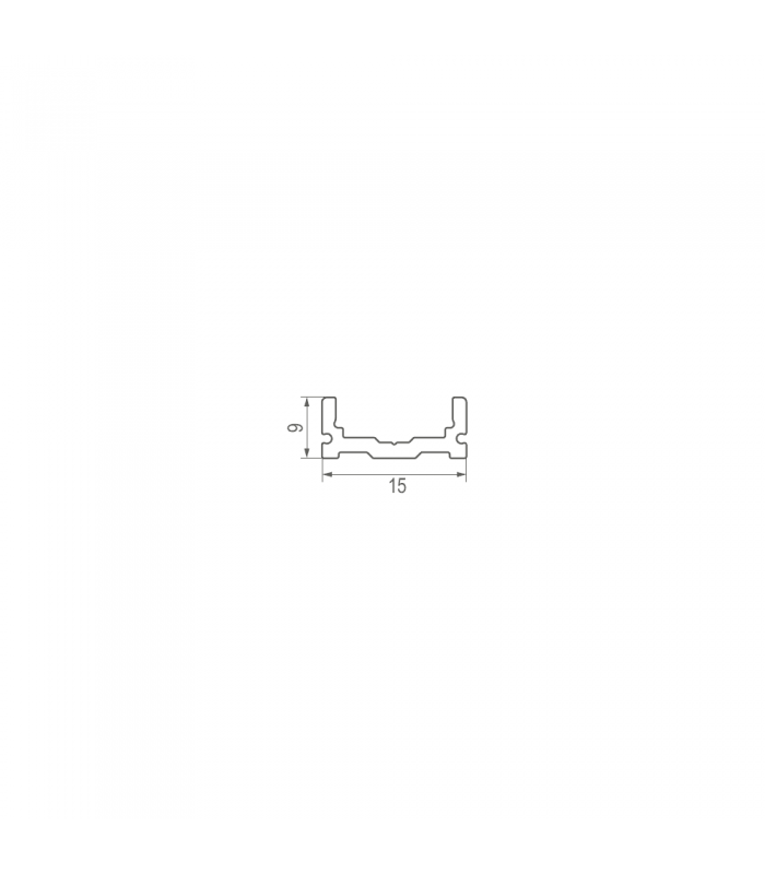 Profil aluminiowy nakładany LED 3m aluminium