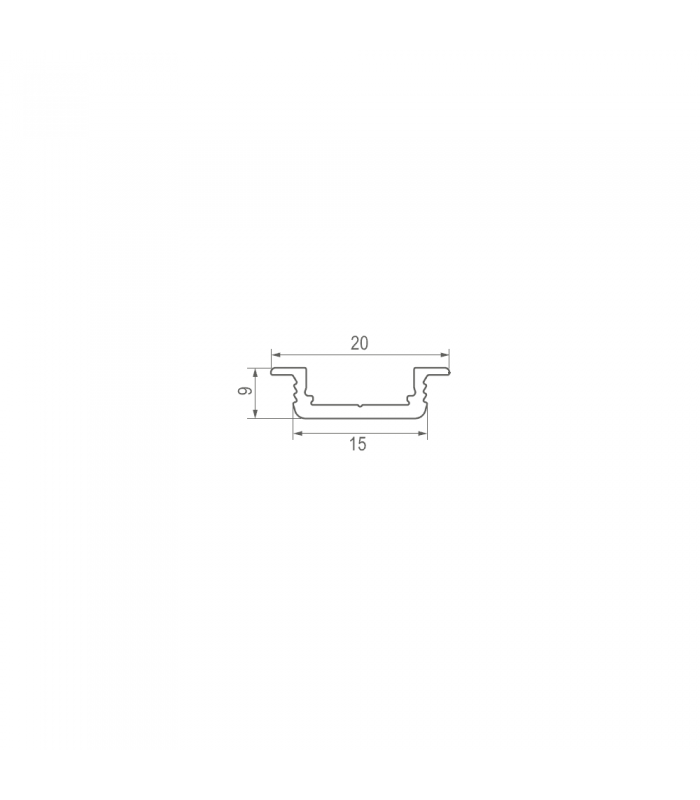 Profil aluminiowy LED wpuszczany 2m czarny mat