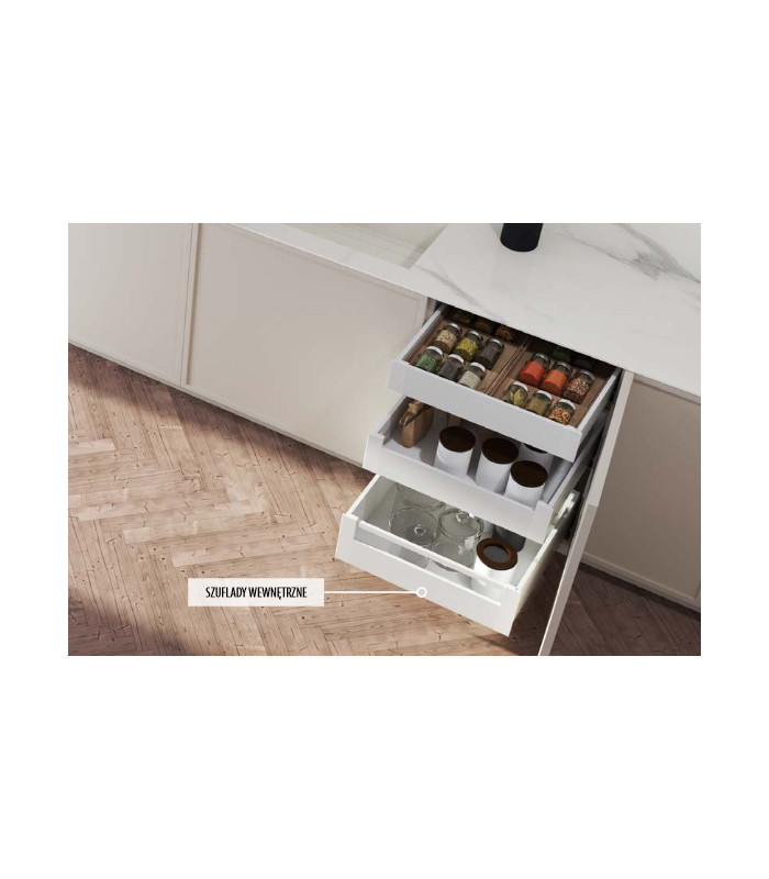 ULTRA BOX mocowanie wewnętrzne frontu H-86 metal lakier grafit