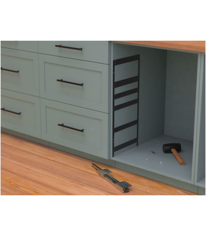 Zestaw szablonów montażowych ULTRA BOX/COMFORT SLIDE 30kg 3D (szablon do prowadnic + szablon do frontu) metal lakier grafit