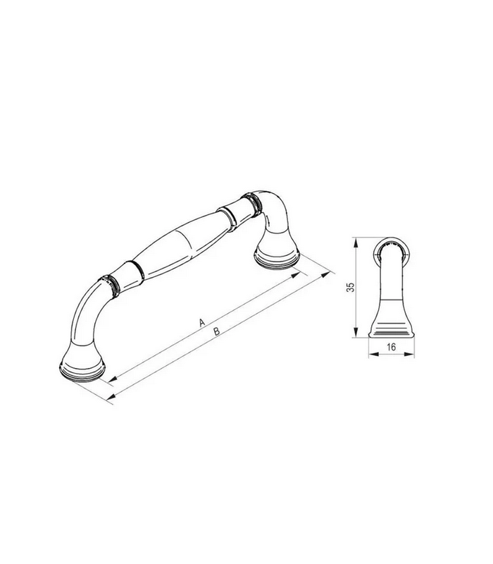 Uchwyt meblowy ARTESI L- 96 czarny