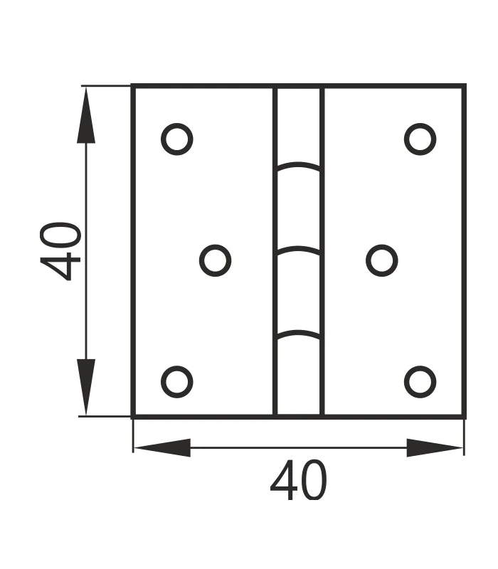 Zawias splatany 40mm