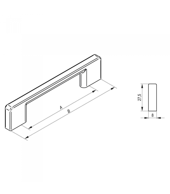 Uchwyt meblowy EASY L-320 aluminium
