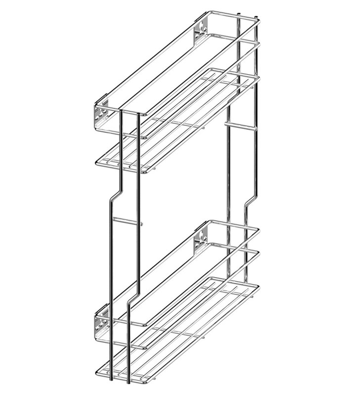 VARIANT MULTI Kosz boczny cargo mini 200 L-450 metal chrom