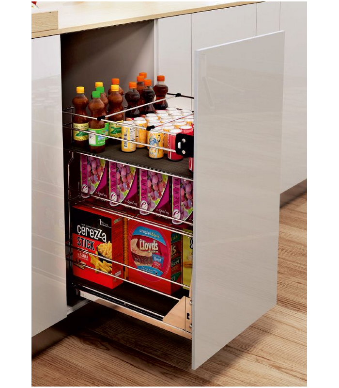 VARIANT MULTI Kosz dolny cargo mini 250 L-450 metal efekt chrom