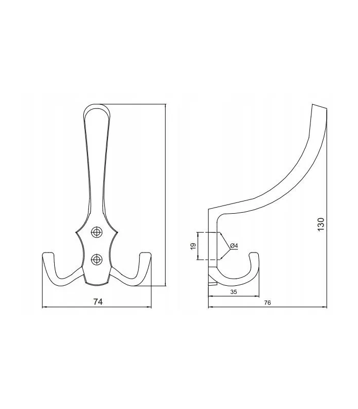 Wieszak Z-375 ZŁOTY /G3
