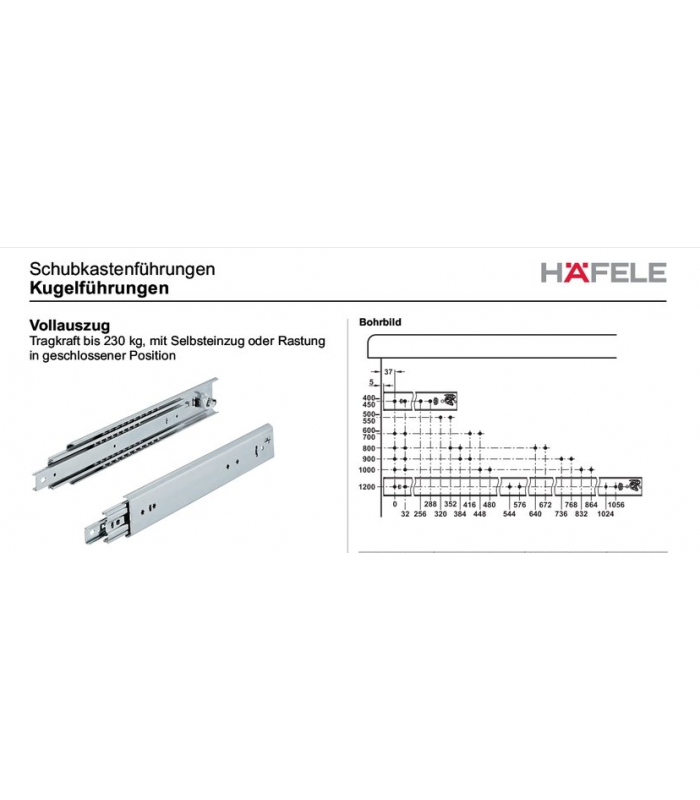 Prowadnica kulkowa PW650 230kg/71mm bok/OC