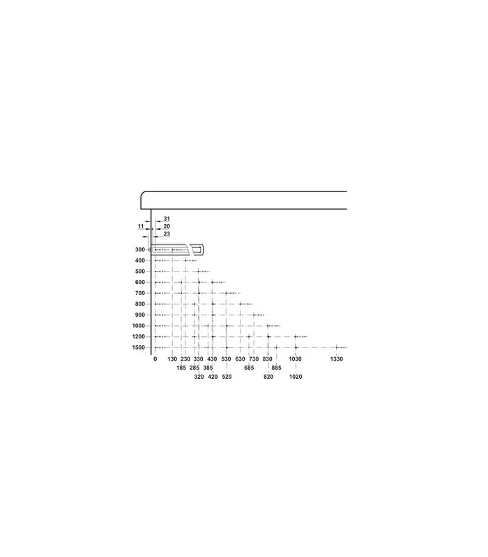 Prowadnica kulkowa PW700 310kg/76mm bok/OC