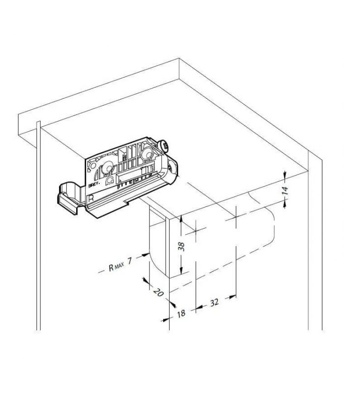 CAMAR - 2 szt. zawieszka (L+P) + 2 szt. zaślepka biała plastikowa (L+P)