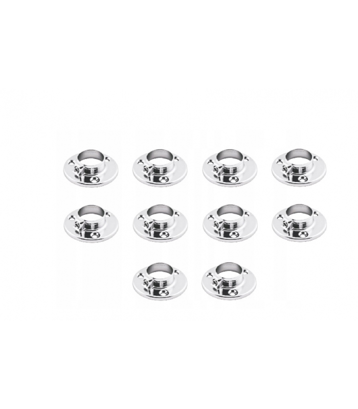 Rozetka fi 25 stalowa (chrom) 10szt