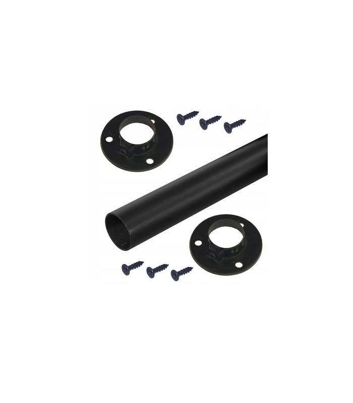 Rura fi 25 czarna 0.5 m + 2x rozetka