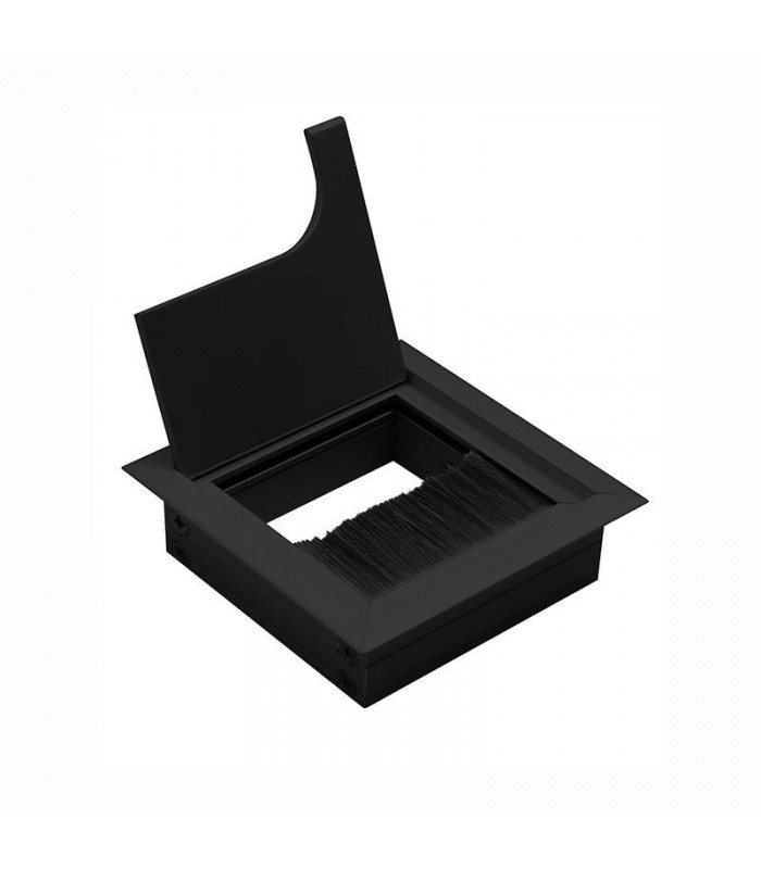 Przepust kablowy Merida, 80x80mm, anodowany na czarno