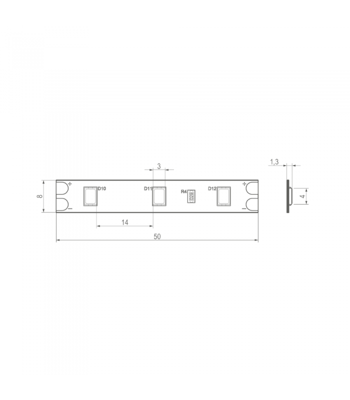 SHINE Taśma 2835, 300LED, 33W, IP20, 8mm,rolka 5m, 12V (2 kable)/ biała neutralna