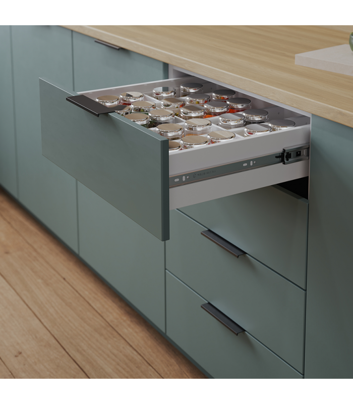 Prowadnica kulkowa SOLID SLIDE z miękkim dociągiem L-350, 35kg