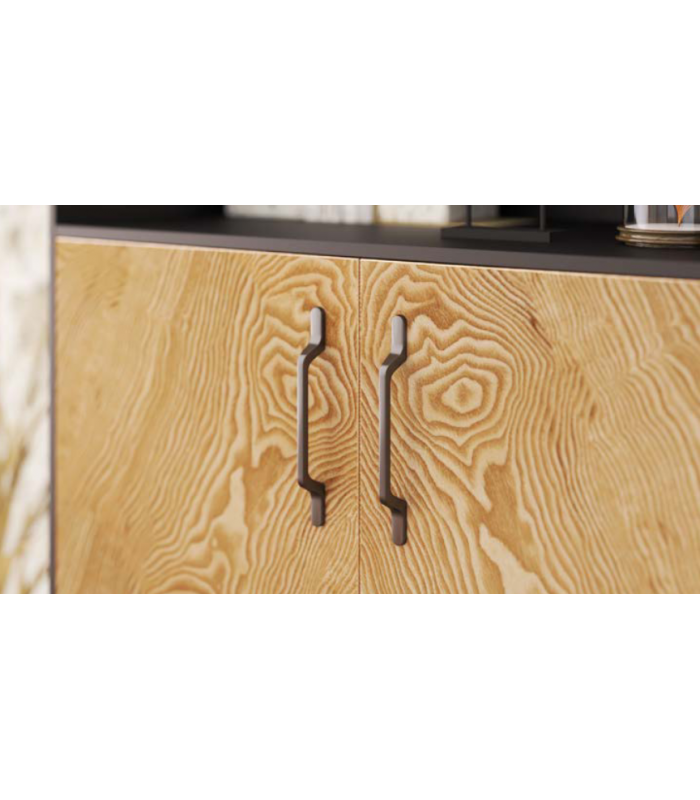 Uchwyt meblowy ASTER L-192 stal szczotkowana