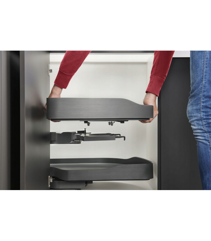 Półka narożna Trigon 450mm prawa antracyt