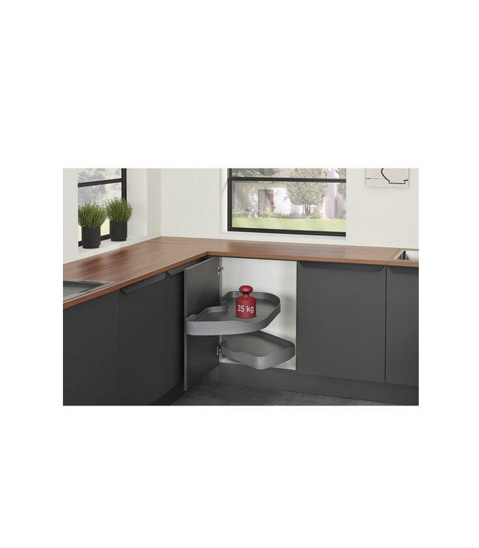 Półka narożna Trigon 450mm prawa biała