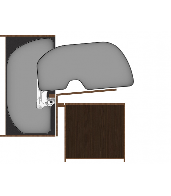 Półka narożna Trigon 450mm prawa biała